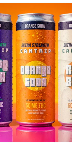 Cantrip Grape Soda and Rootbeer 30mg cans