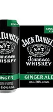 Jack Daniels and Ginger Rtd 4PK